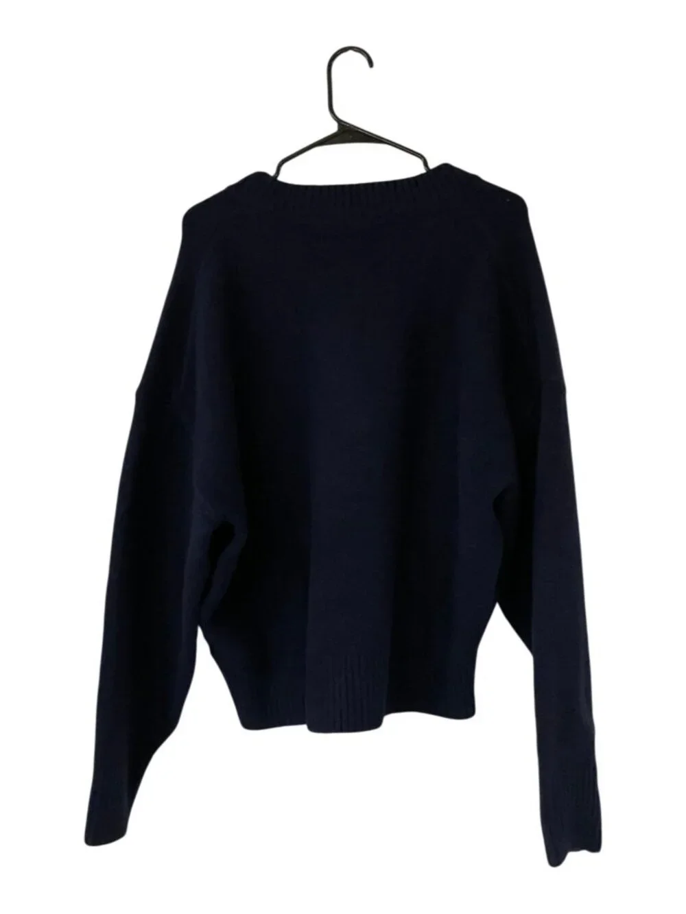 Zara Womens Sweater Large Knitwear Navy Blue Long Sleeve Pullover 2142/162 NWT - Picture 4 of 14